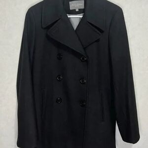 Marvin Richards Elegant Black Pea Coat